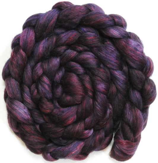 Banshee (5.7 oz) - Batt in a Braid #52- Wensleydale/ Mulberry silk/ Polwarth (60/25/15)