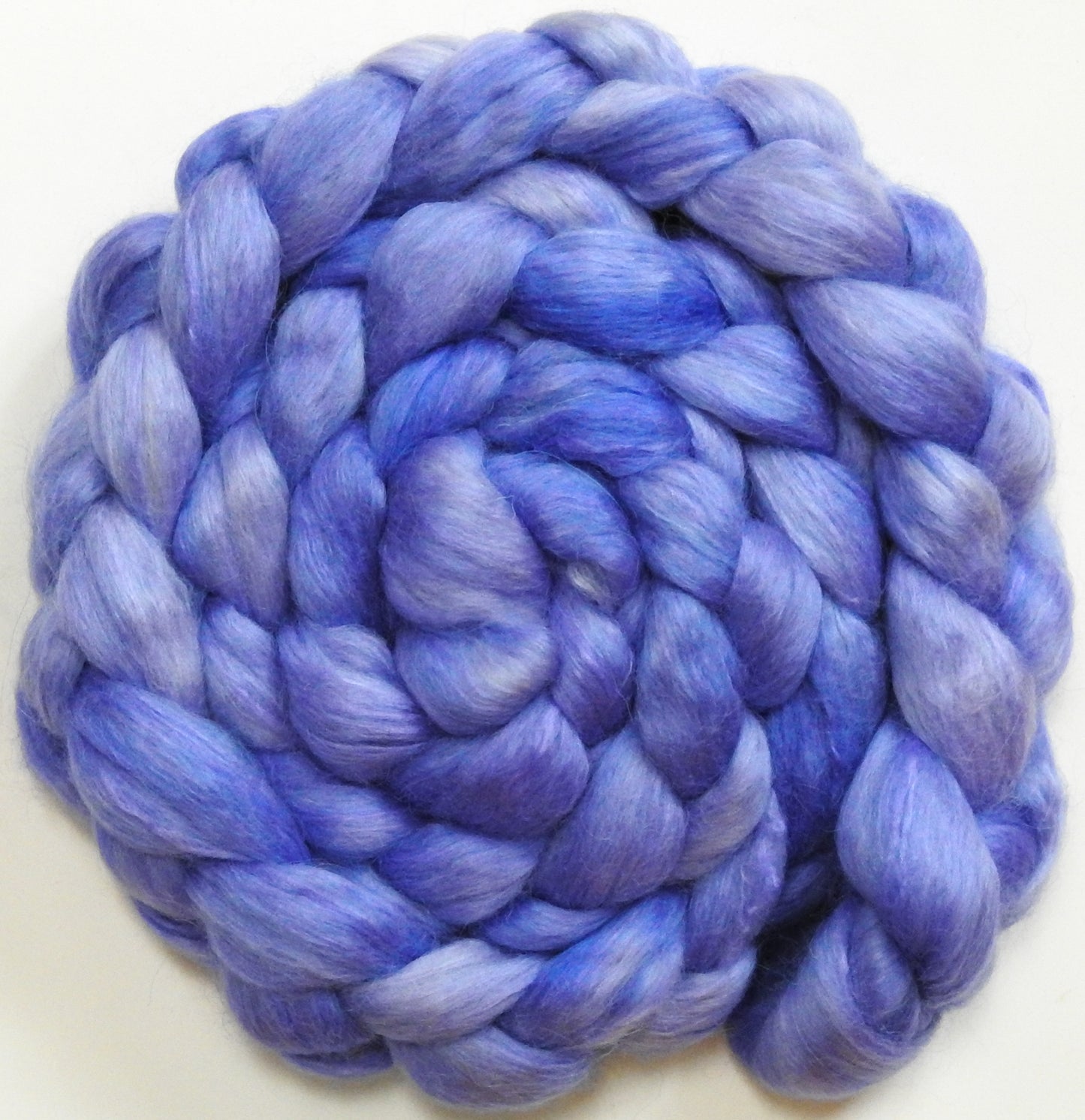Nigella (5.5 oz) - Batt in a Braid #52- Wensleydale/ Mulberry silk/ Polwarth (60/25/15)