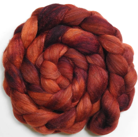 Henna - Batt in a Braid #62 (Polwarth/ CASHMERE/ silk -50/25/25)- 5.5 oz