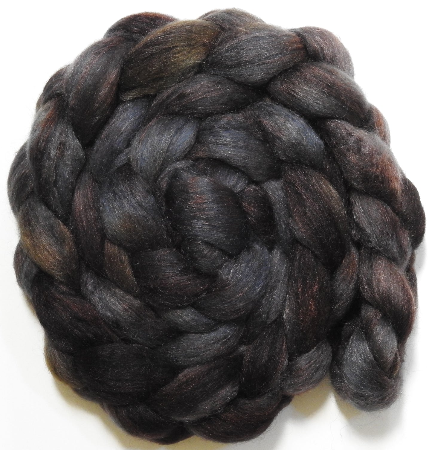 Gargoyle -Batt in a Braid #10- Merino/ Silk/Kid Mohair /Corriedale(25/25/25/25)