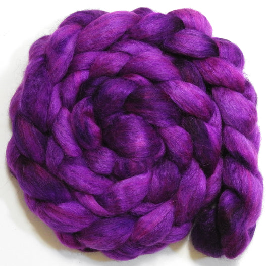 Tyrian Purple (5.7 oz) -Batt in a Braid #10- Superfine Merino/ Silk/Kid Mohair /Corriedale(25/25/25/25)