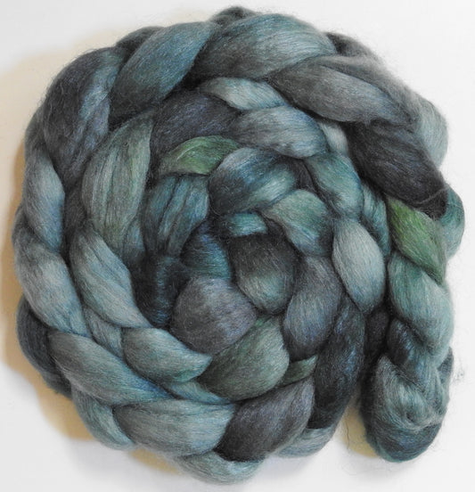 Slate (5.6 oz) -Batt in a Braid #10- Superfine Merino/ Silk/Kid Mohair /Corriedale(25/25/25/25)