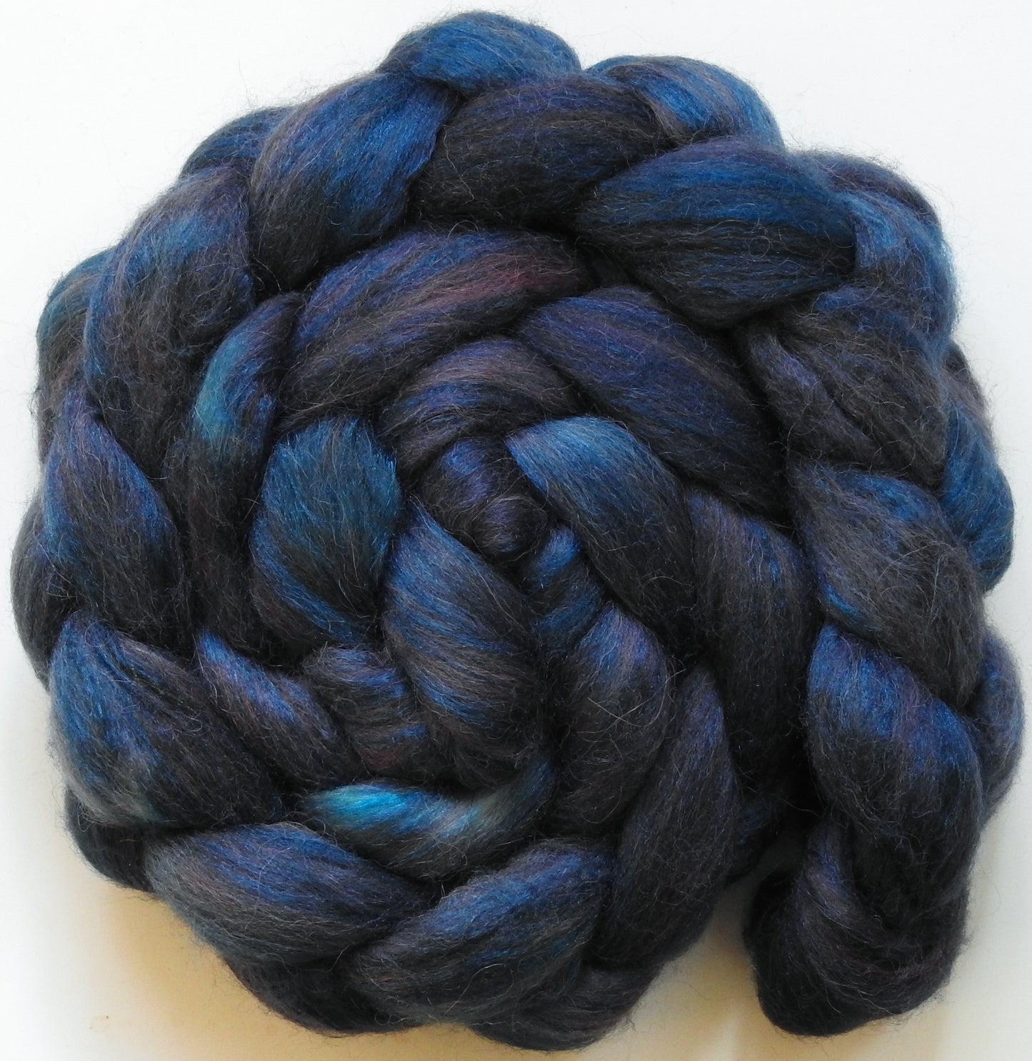 Jean Jacket (5.7 oz) - Batt in a Braid #6 - 1/3 Grey Baby Alpaca/1/3 Polwarth/ 1/3 Tussah Silk