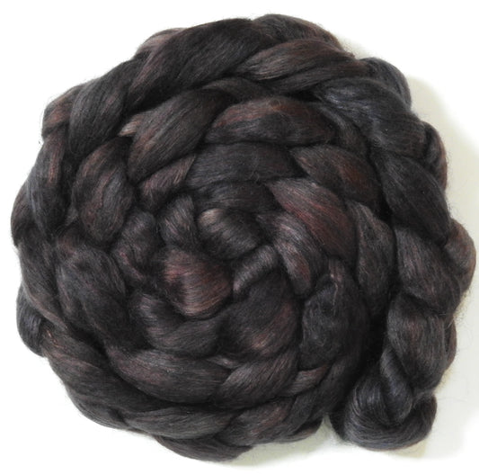 Gargoyle (5.7 oz) - Batt in a Braid #52- Wensleydale/ Mulberry silk/ Polwarth (60/25/15)