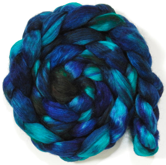 Fisher King (5.7 oz) - Batt in a Braid #52- Wensleydale/ Mulberry silk/ Polwarth (60/25/15)