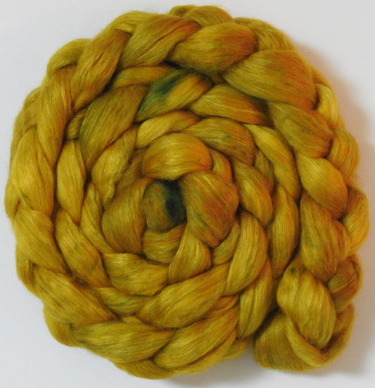 Goldenrod (5.6 oz) - Batt in a Braid #52- Wensleydale/ Mulberry silk/ Polwarth (60/25/15)