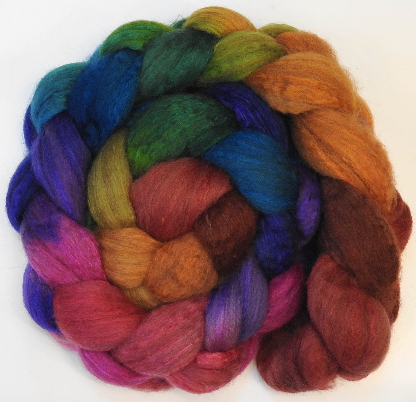 End of the Rainbow (light)-Mixed Bfl/tussah silk ( 85/15)- (5.6 oz.)