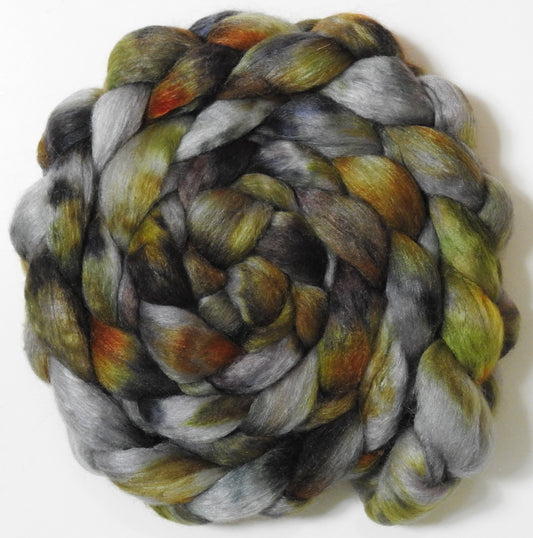 Lichenology (5.8 oz) -Batt in a Braid #10- Superfine Merino/ Silk/Kid Mohair /Corriedale(25/25/25/25)
