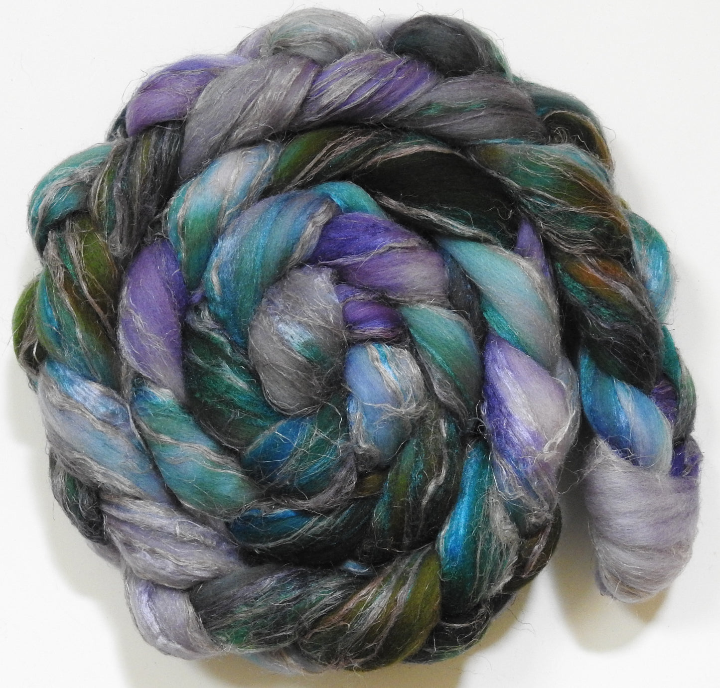 Fluorite - (5.7 oz) - Merino/ Tussah Silk/ Natural Flax (50/25/25)