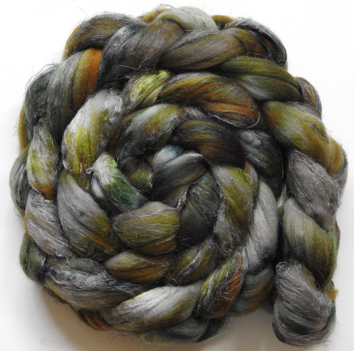 Green Tea - (5.7 oz) - Merino/ Tussah Silk/ Natural Flax (50/25/25)