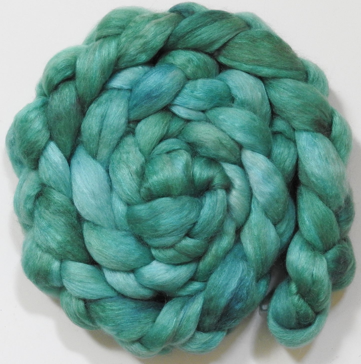 Altitude (5.8 oz) -Batt in a Braid #10- Superfine Merino/ Silk/Kid Mohair /Corriedale(25/25/25/25)