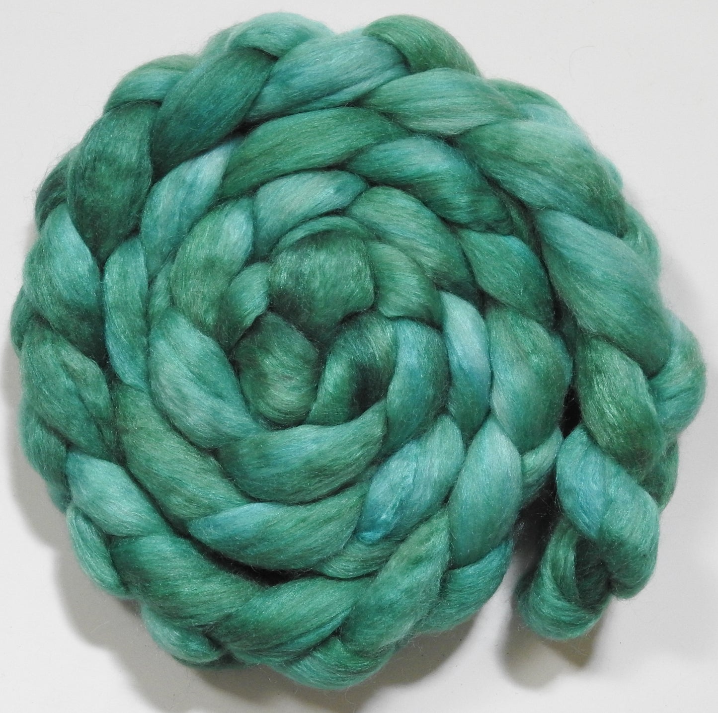 Altitude (5.8 oz) -Batt in a Braid #10- Superfine Merino/ Silk/Kid Mohair /Corriedale(25/25/25/25)