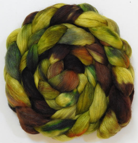 Sulfur (5.8 oz) -Batt in a Braid #10- Superfine Merino/ Silk/Kid Mohair /Corriedale(25/25/25/25)