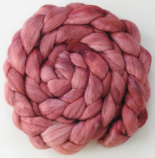 Rouge (5.9 oz) -Batt in a Braid #10- Superfine Merino/ Silk/Kid Mohair /Corriedale(25/25/25/25)