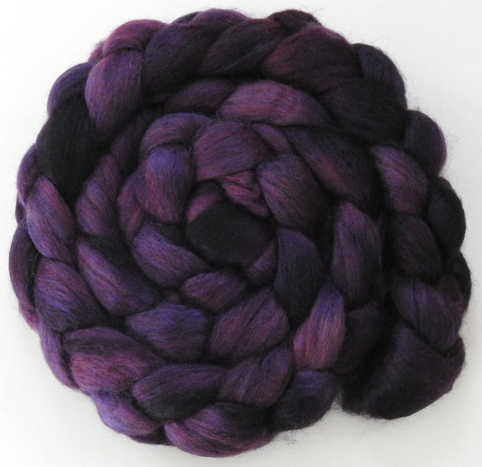 Elderberry (5.8 oz) -Batt in a Braid #10- Superfine Merino/ Silk/Kid Mohair /Corriedale(25/25/25/25)