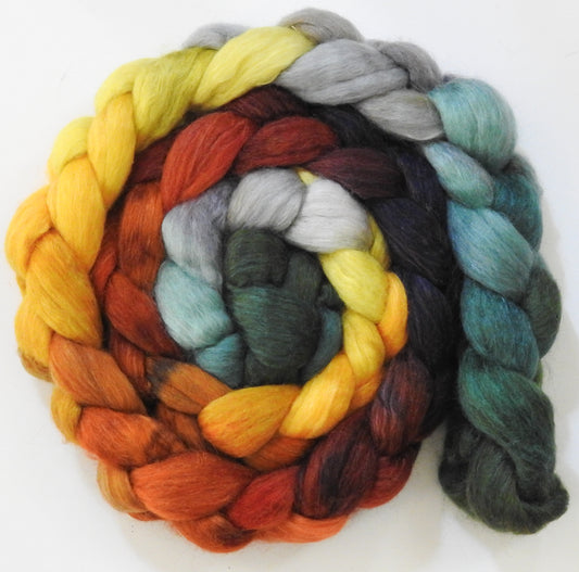 Gourds (5.7 oz) -Batt in a Braid #10- Superfine Merino/ Silk/Kid Mohair /Corriedale(25/25/25/25)