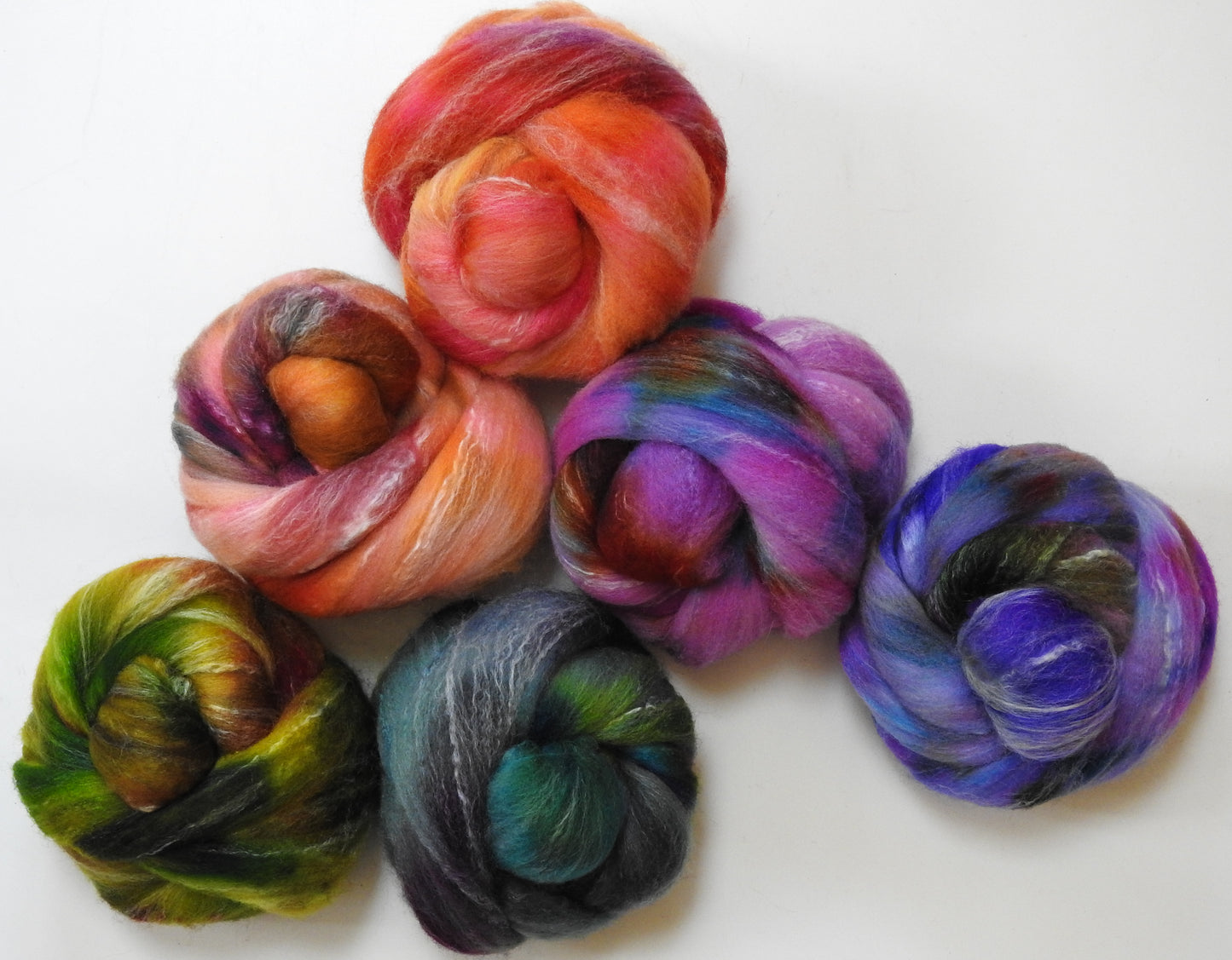 Flying Colors Dyed Gradient Set (8.6 oz)- Targhee/silk/ bamboo (80/10/10)