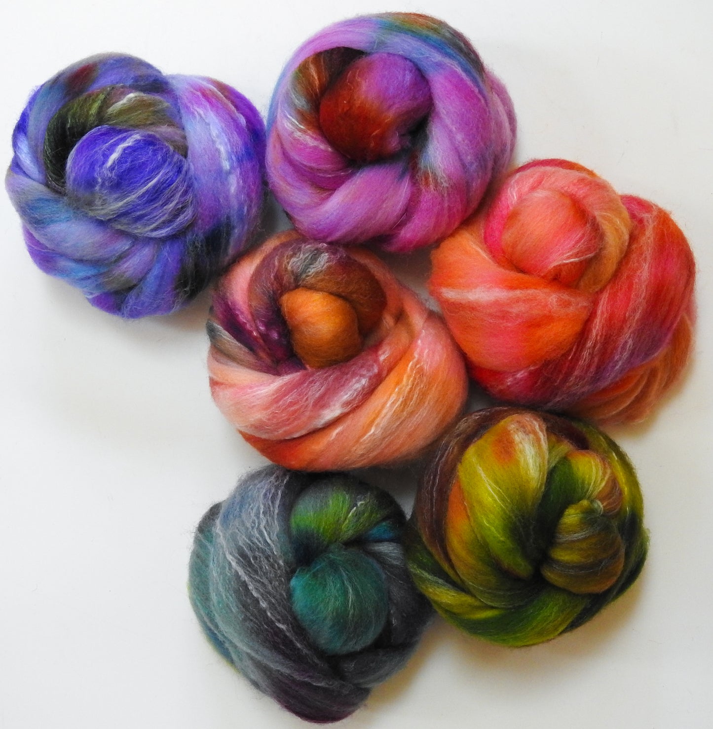 Flying Colors Dyed Gradient Set (8.6 oz)- Targhee/silk/ bamboo (80/10/10)