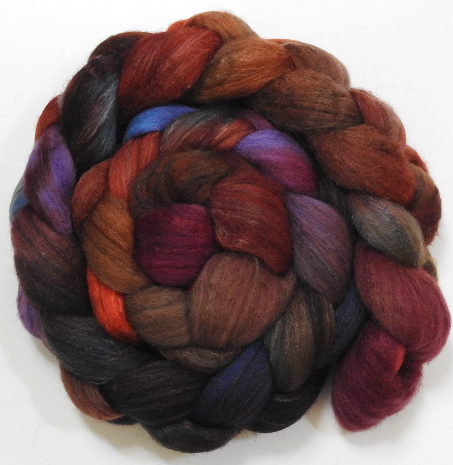 Gnomes (5.6 oz) - Batt in a Braid #27 - Lt. Grey Shetland/ Falkland Merino / tussah silk (50/25/25)
