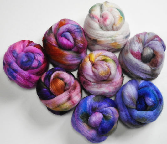 French Lilacs Dyed Gradient Set (11.6 oz) - Polwarth / Tussah silk (85/15)
