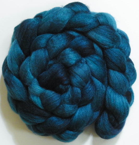 Blue Spruce (5.8 oz) - Batt in a Braid #62 (Polwarth/ CASHMERE/ silk -50/25/25)