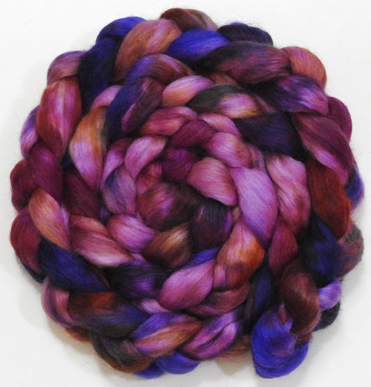 Echinacea (5.7 oz) - Batt in a Braid #52- Wensleydale/ Mulberry silk/ Polwarth (60/25/15)