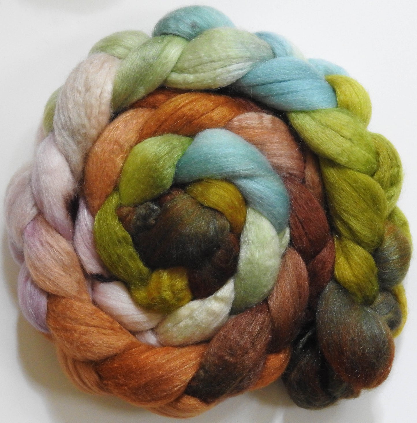 Vintage Bordeaux (5.8 oz) - Batt in a Braid #62 (Polwarth/ CASHMERE/ silk -50/25/25)