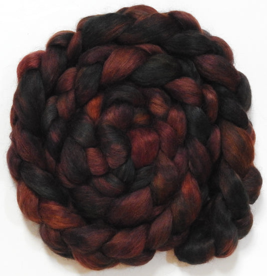 Pinecone (5.6 oz) - Batt in a Braid #52- Wensleydale/ Mulberry silk/ Polwarth (60/25/15)