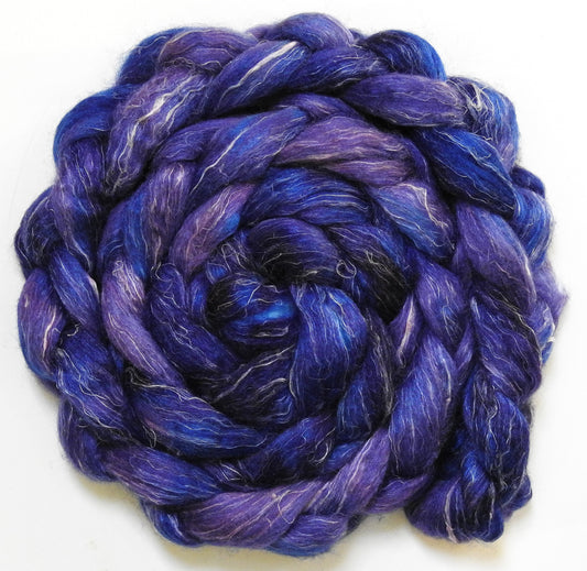 Andromeda (4oz) - Batt in a Braid #3 - Polwarth/Tussah Silk/Flax (40/40/20)