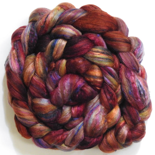 Singular - 38 (5.7 oz)-Batt in a Braid #39 - Merino/ Mulberry Silk / Sari Silk (50/25/25)