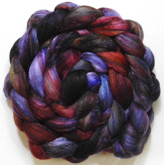 Singular - 46 (5.7 oz)-Batt in a Braid #39 - Merino/ Mulberry Silk / Sari Silk (50/25/25)