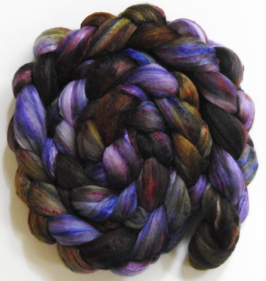 Singular - 45  -Batt in a Braid #39 - Merino/ Mulberry Silk / Sari Silk (50/25/25)