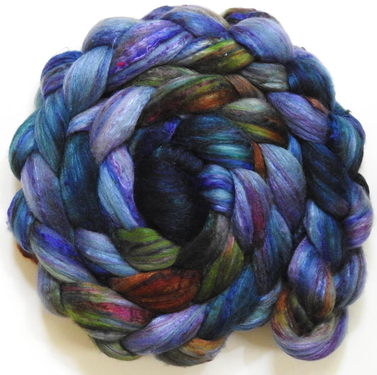 Singular - 40 (5.8 oz)-Batt in a Braid #39 - Merino/ Mulberry Silk / Sari Silk (50/25/25)