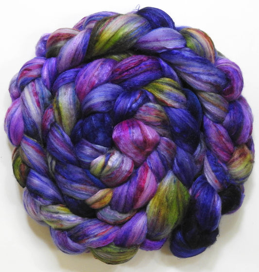 Singular - 43 (5.7 oz)-Batt in a Braid #39 - Merino/ Mulberry Silk / Sari Silk (50/25/25)