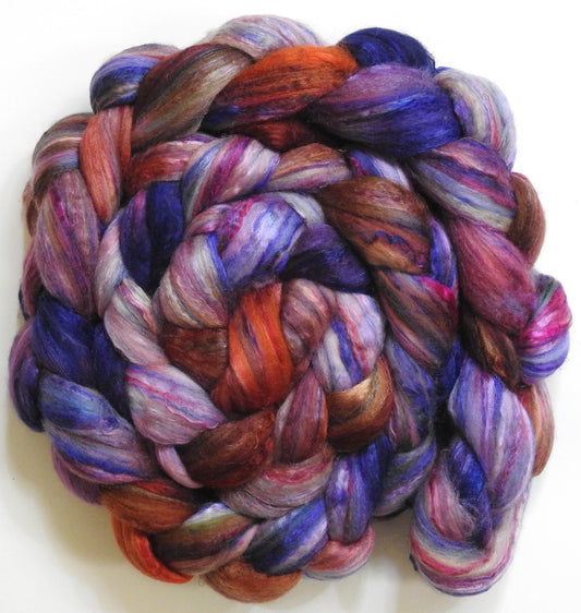 Singular - 35 (5.7 oz)-Batt in a Braid #39 - Merino/ Mulberry Silk / Sari Silk (50/25/25)