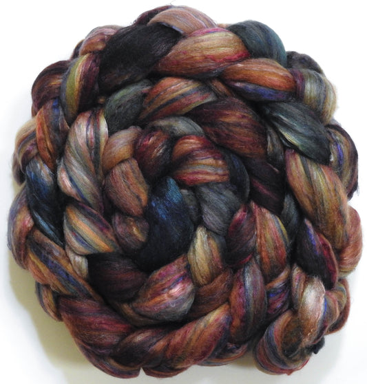 Singular - 44 (5.6 oz)-Batt in a Braid #39 - Merino/ Mulberry Silk / Sari Silk (50/25/25)