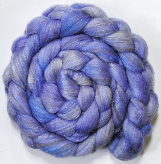 Nigella - Batt in a Braid #67 - Polwarth/Baby Camel/Tussah Silk/Gold Stellina (40/25/25/10)