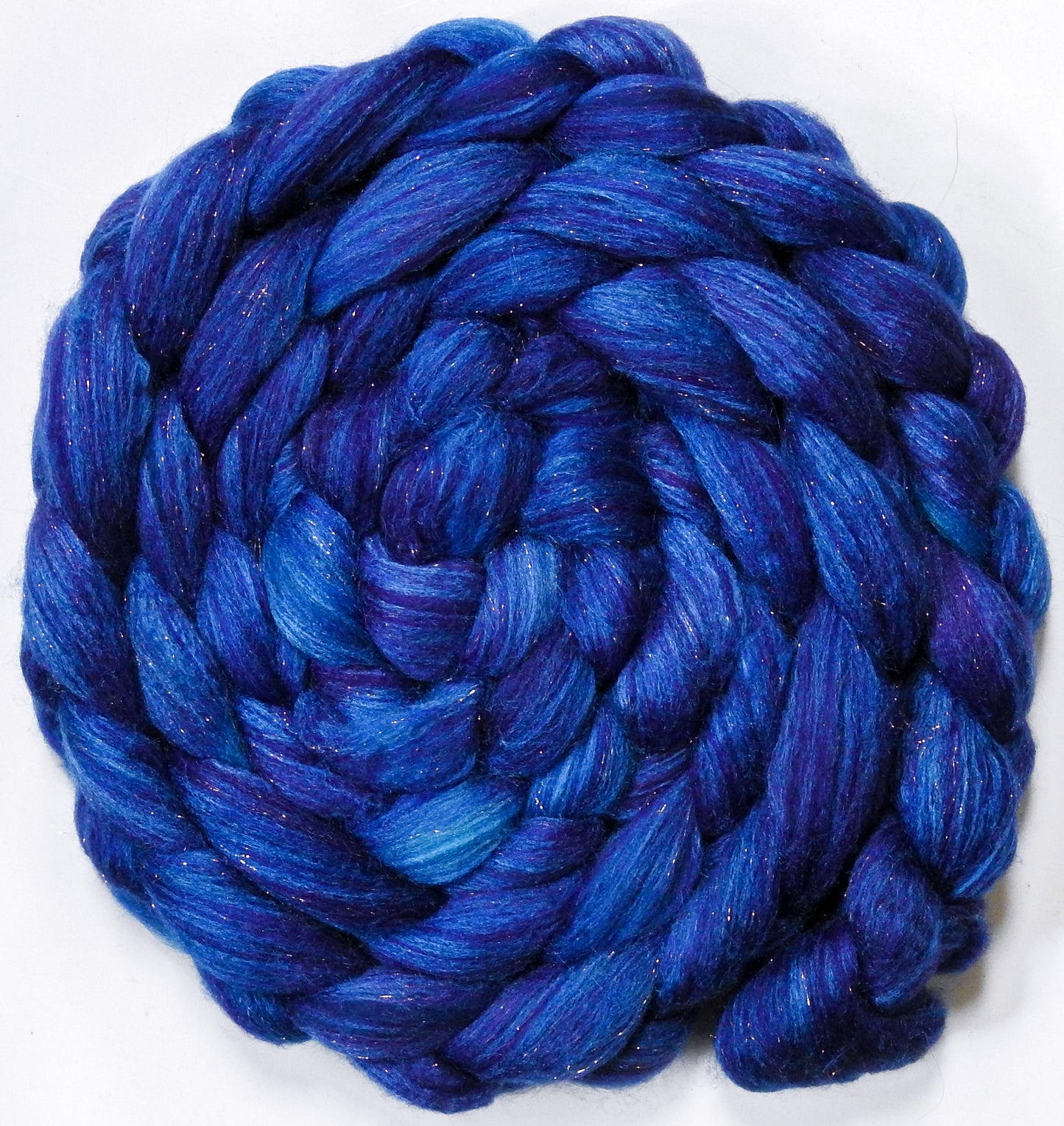 Andromeda - Batt in a Braid #67 - Polwarth/Baby Camel/Tussah Silk/Gold Stellina (40/25/25/10)