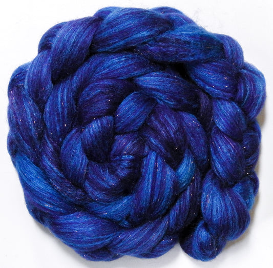 Andromeda - Batt in a Braid #67 - Polwarth/Baby Camel/Tussah Silk/Gold Stellina (40/25/25/10)