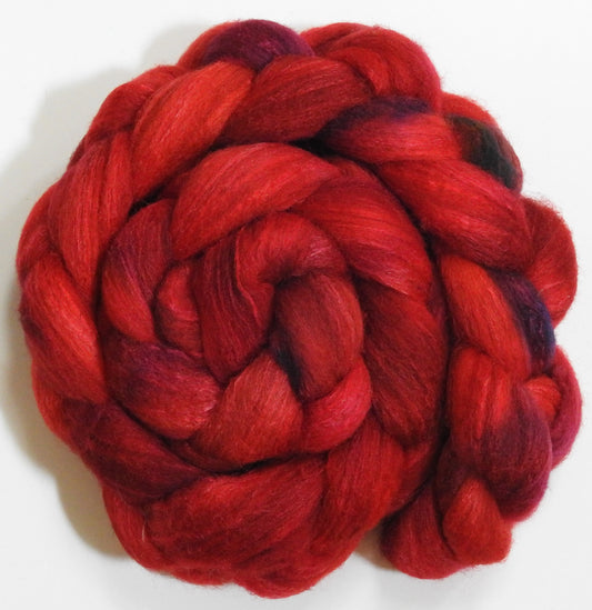 Empire Apple (5.8 oz) - Batt in a Braid #27 - Lt. Grey Shetland/ Falkland Merino / tussah silk (50/25/25)