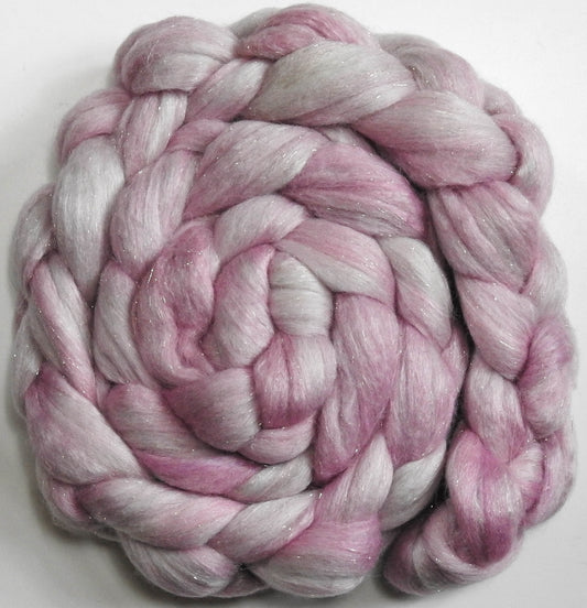 Ballerina (5.7 oz.) - Batt in a Braid #41 - Llama / Merino ( 18 mic.)/ Mulberry silk/ Stellina (40/30/25/5)
