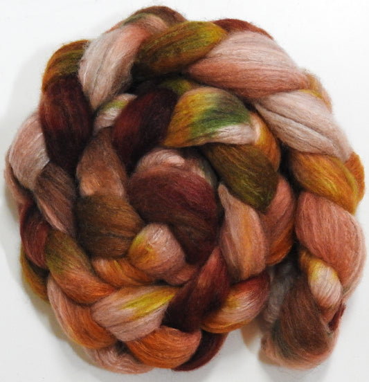 Feldspar (5.7 oz) - Batt in a Braid #27 - Lt. Grey Shetland/ Falkland Merino / tussah silk (50/25/25)