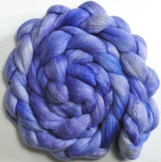 Nigella (5.6 oz.) - Batt in a Braid #41 - Llama / Merino ( 18 mic.)/ Mulberry silk/ Stellina (40/30/25/5)