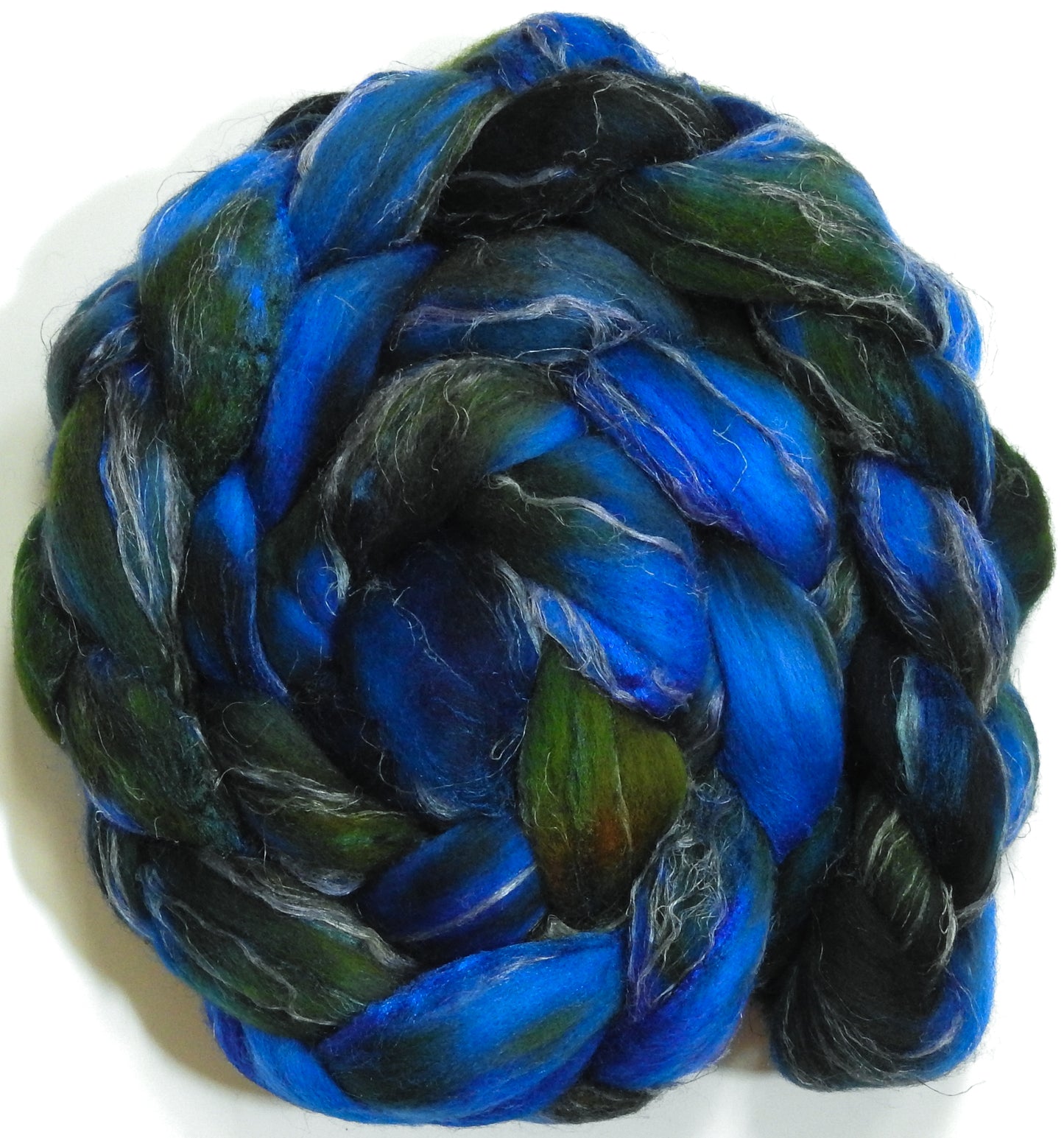 Azurite - (5.9 oz) - Merino/ Tussah Silk/ Natural Flax (50/25/25)