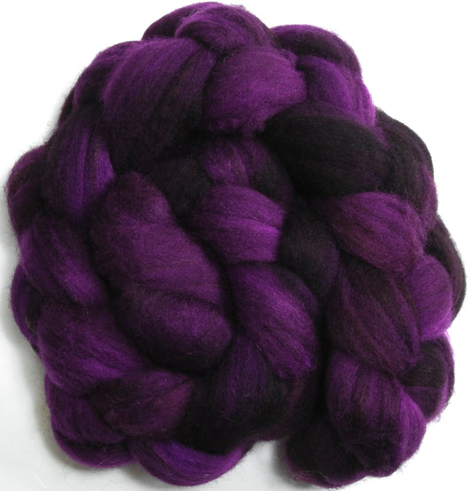Aubergine (5.6 oz) - Batt in a Braid #60- Southdown/ Bfl/ Bio-nylon (50/25/25)