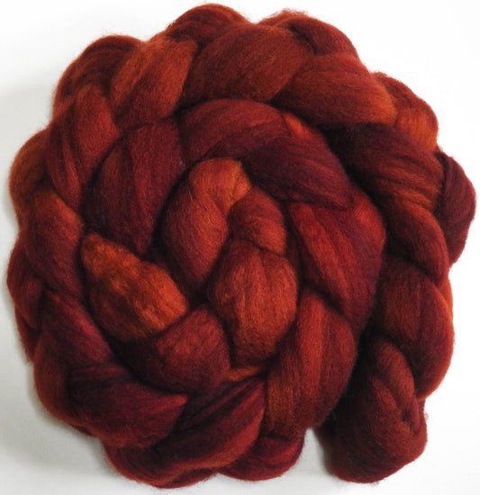 Henna (5.7 oz) - Batt in a Braid #60- Southdown/ Bfl/ Bio-nylon (50/25/25)