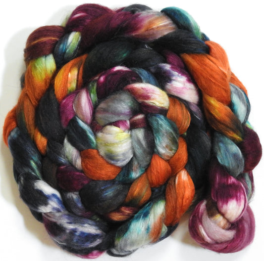 Fit as a Fiddle (5.8 oz) - Batt in a Braid #5 - Merino/ Camel/ silk/ faux cashmere/ firestar (25/25/25/13/12)