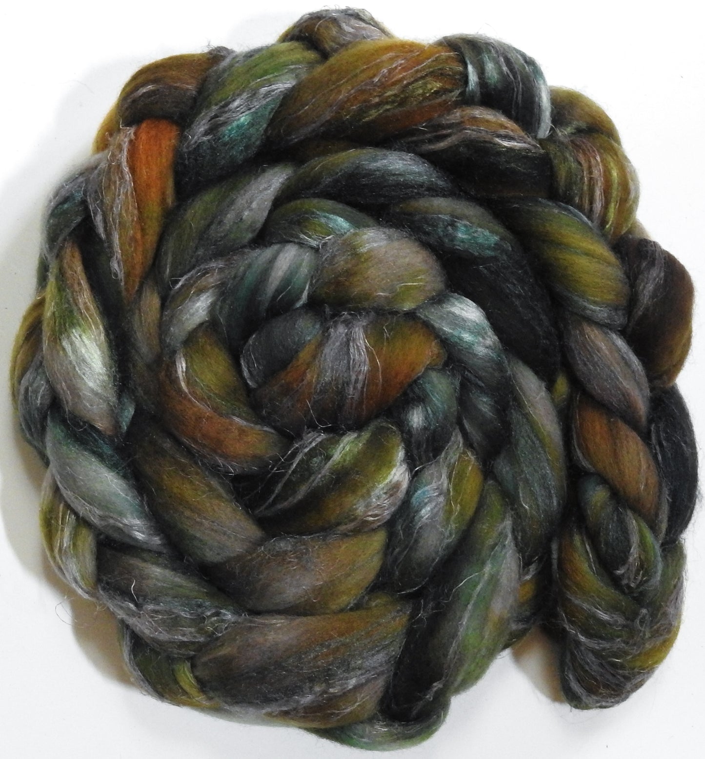 Green Tea - (5.8 oz) - Merino/ Tussah Silk/ Natural Flax (50/25/25)