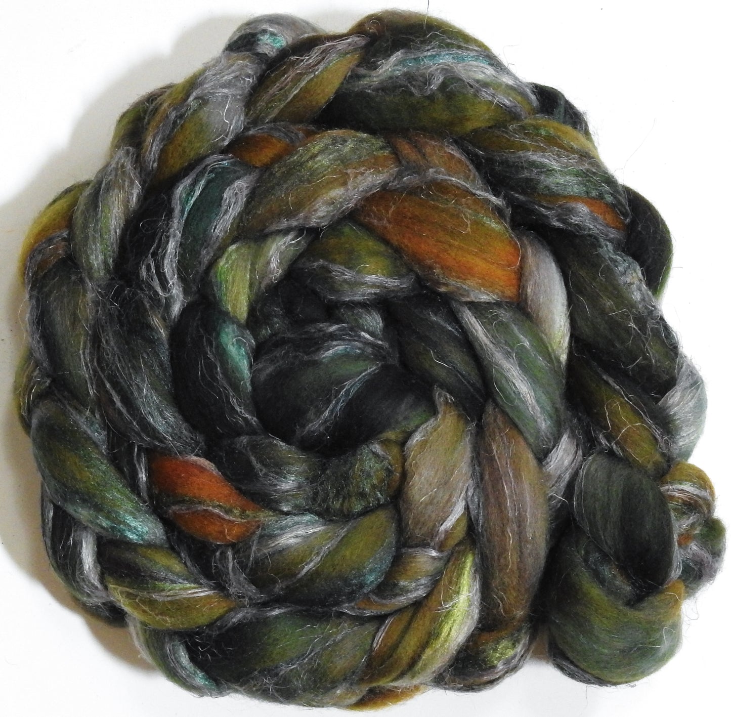 Green Tea - (5.8 oz) - Merino/ Tussah Silk/ Natural Flax (50/25/25)