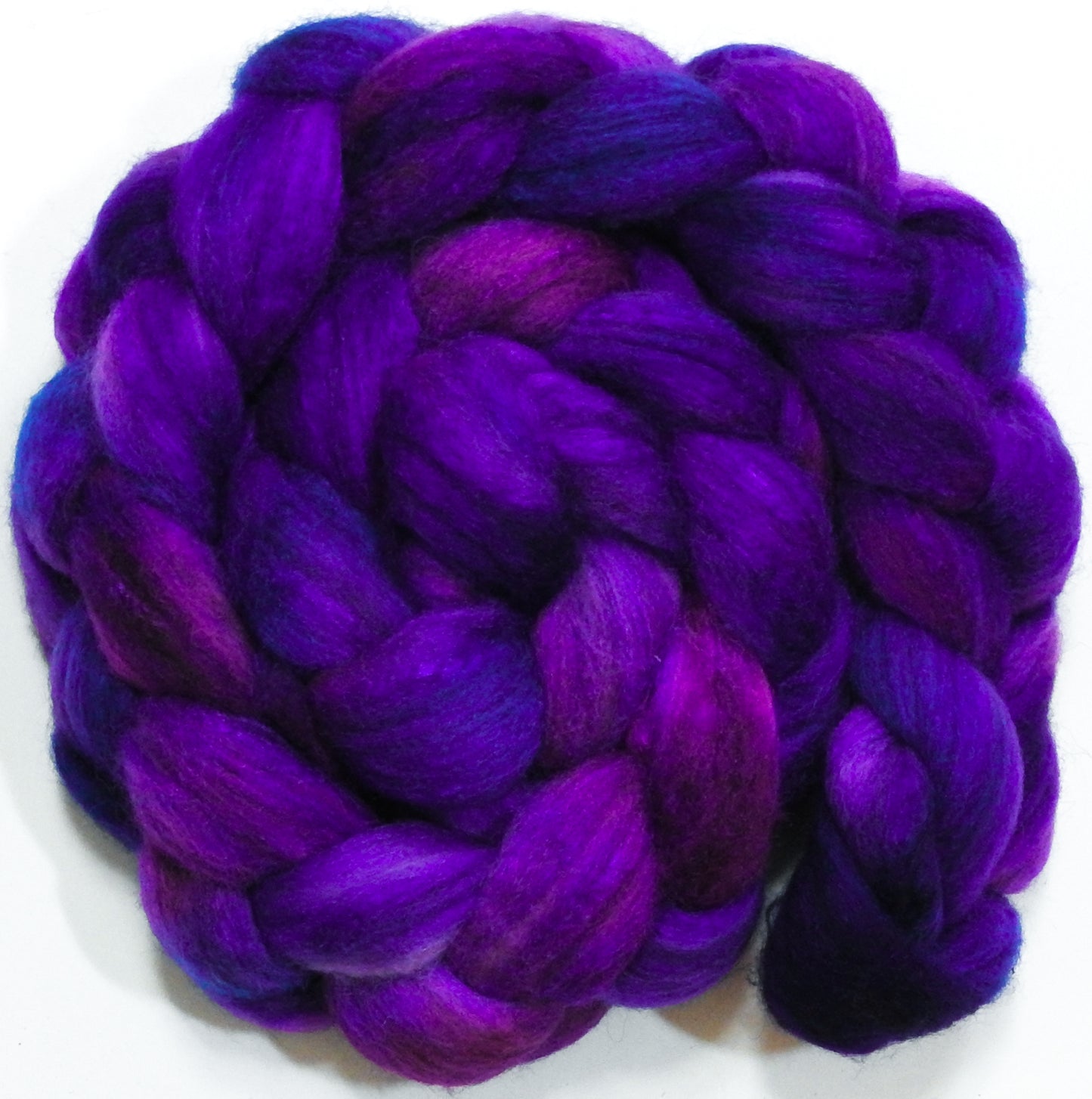 Callicarpa (5.8 oz) - Batt in a Braid #27 - Lt. Grey Shetland/ Falkland Merino / tussah silk (50/25/25)